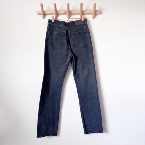 Madewell 90”s Straight Leg Classic Black Denim Jeans - Picture 5 of 12